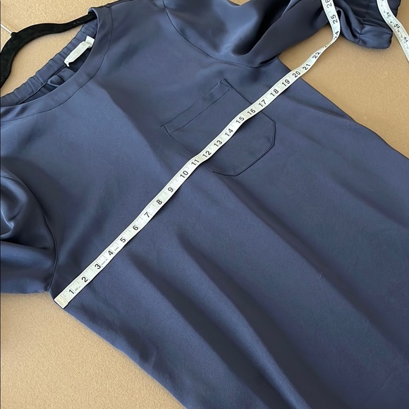 VINCE Navy Blue 3/4 Sleeve Sheath Shift Dress- Size Medium - Picture 7 of 11